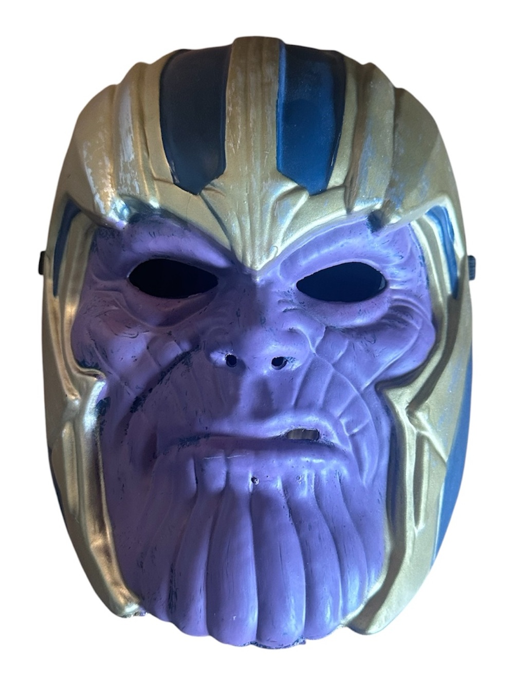 Thanos Full-Face Costume Mask Purple Gold Halloween Cosplay 12 x 12 - Picture 1 of 4